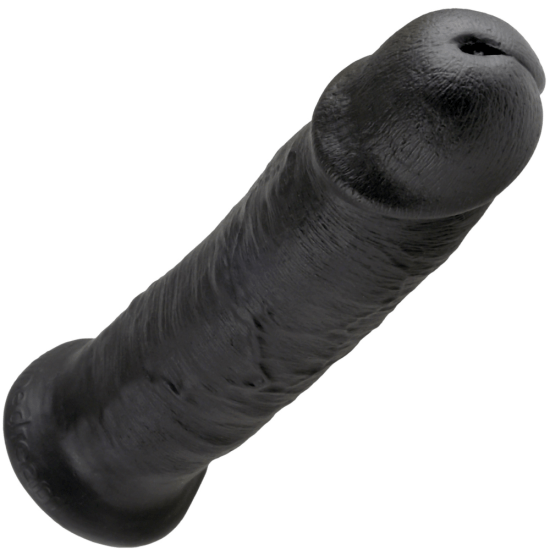 10 Veined Girthy Black Suction Cup Dildo 3