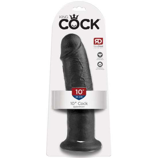 10 Veined Girthy Black Suction Cup Dildo