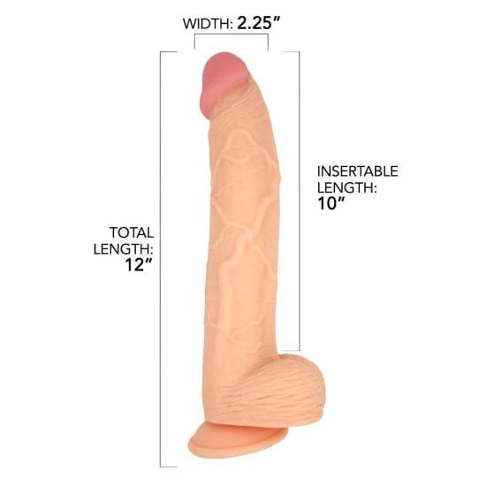 12 Inch Realistic Suction Cup Dildo