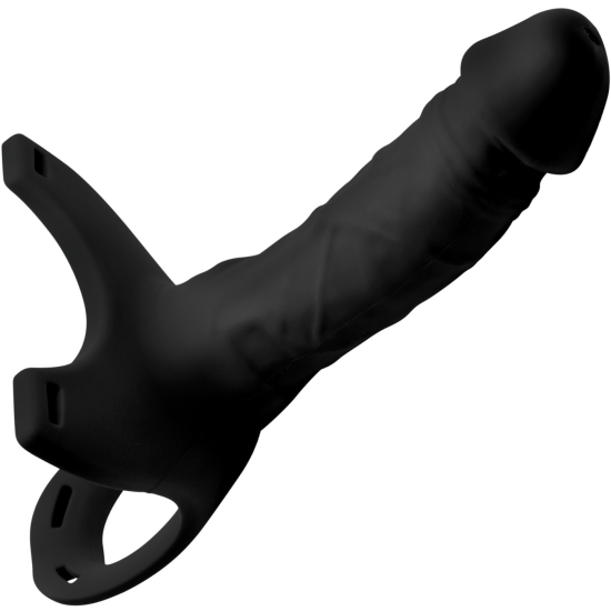 6 Hollow Silicone Dildo Strap On With Cum Through Tip 1