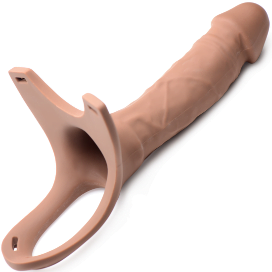 6 Hollow Silicone Dildo Strap On With Cum Through Tip 2