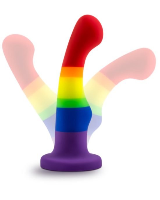 Freedom Pride 6 Inch Rainbow Silicone Suction Cup Dildo 2