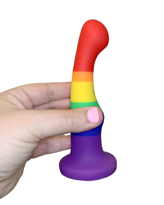 Freedom Pride 6 Inch Rainbow Silicone Suction Cup Dildo
