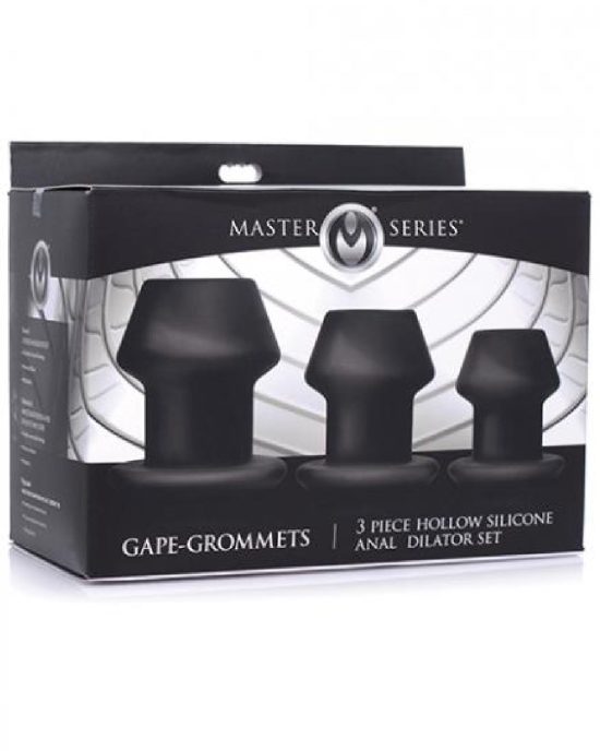 Gape Grommets 3 Piece Hollow Anal Dilator Set