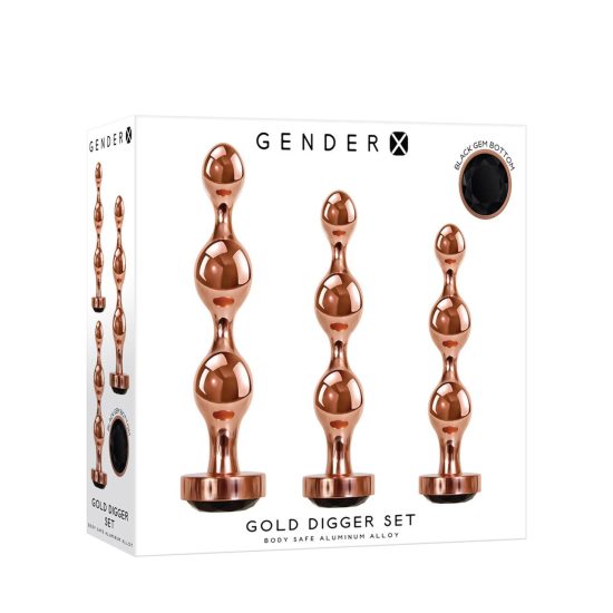 Gender X Gold Digger Metal Plug Set 5