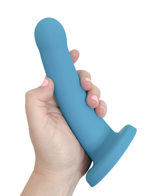 Hux 7 Inch Silicone Dildo Turquoise 4