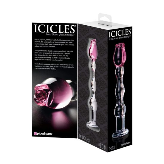 Icicles No. 12 Glass Rose Dildo 1