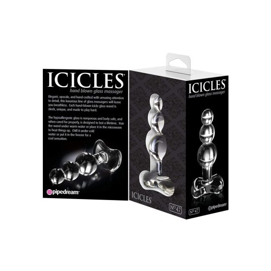 Icicles No. 47 Hand Blown Glass Butt Plug Clear 1
