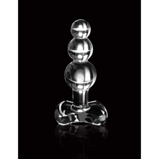 Icicles No. 47 Hand Blown Glass Butt Plug Clear 3