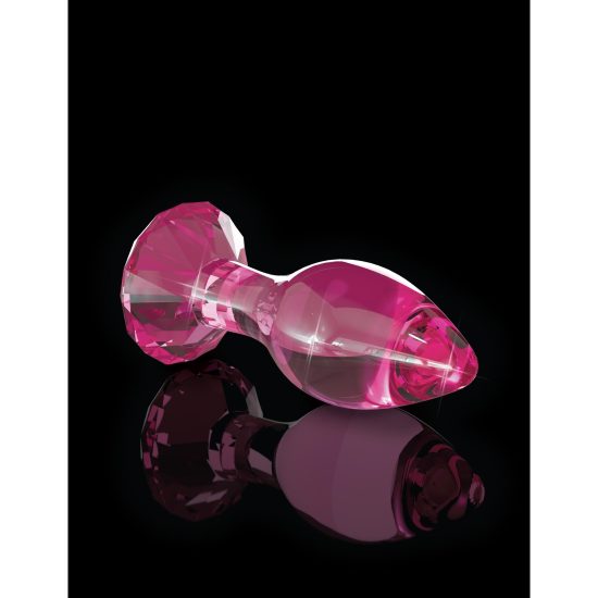 Icicles No. 79 Glass Diamond Butt Plug Pink 2