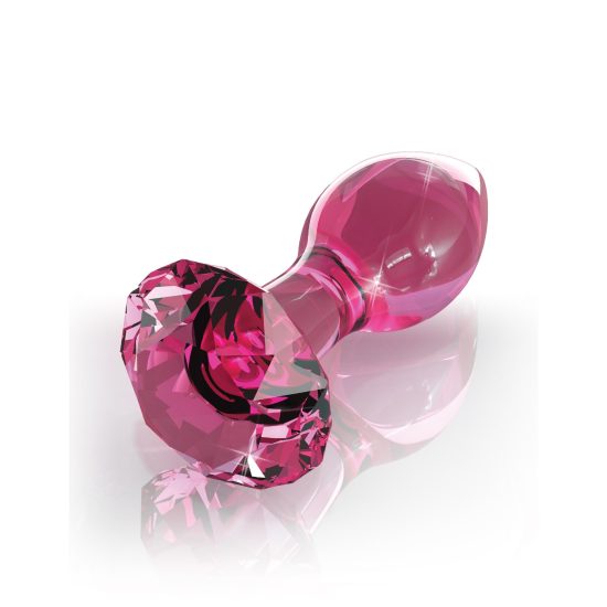 Icicles No. 79 Glass Diamond Butt Plug Pink 4