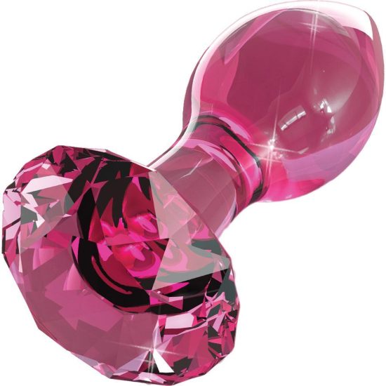 Icicles No. 79 Glass Diamond Butt Plug Pink 6