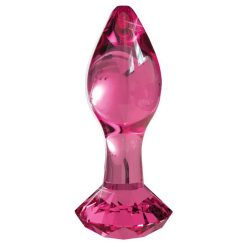 Icicles No. 79 Glass Diamond Butt Plug Pink 7