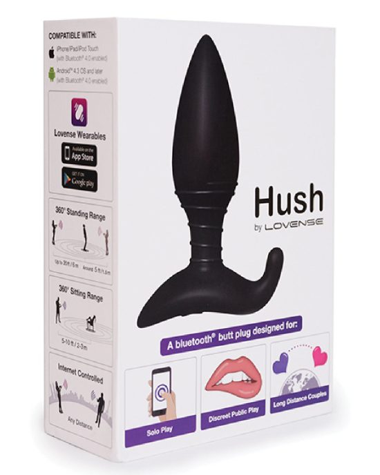 Lovense Hush Bluetooth App Controlled Vibrating Butt Plug