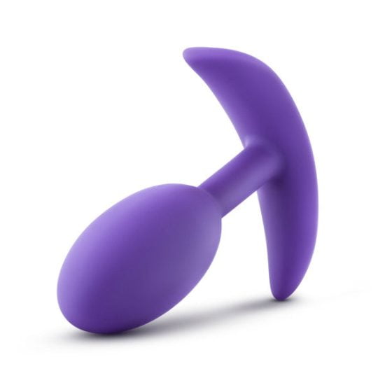 Luxe Medium Wearable Silicone Vibra Slim Plug Purple 2