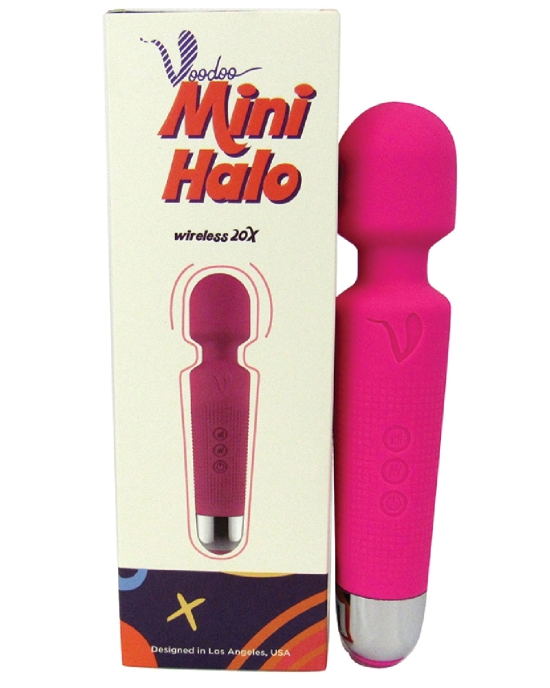 Mini Halo Extra Powerful Wand Vibrator Pink