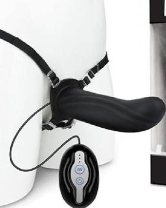Mojo Ghia Vibrating Hollow Dildo Harness with Remote Black