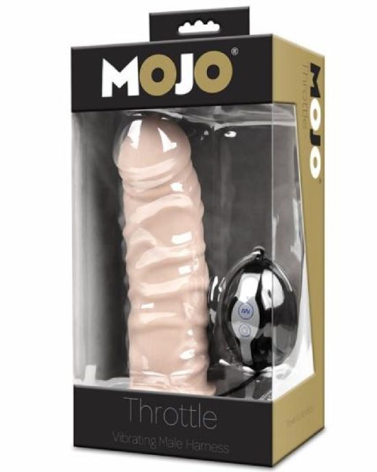 Mojo Ghia Vibrating Hollow Dildo Harness with Remote Vanilla