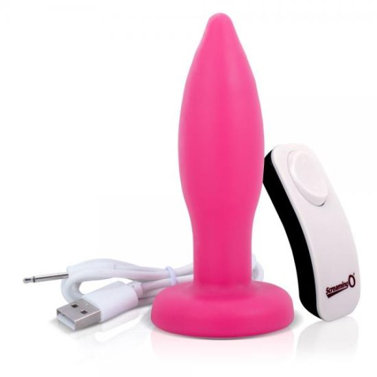 My Secret Silicone Remote Controlled Vibrating Butt Plug Pink 3