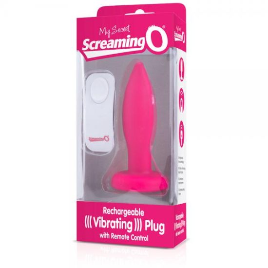 My Secret Silicone Remote Controlled Vibrating Butt Plug Pink