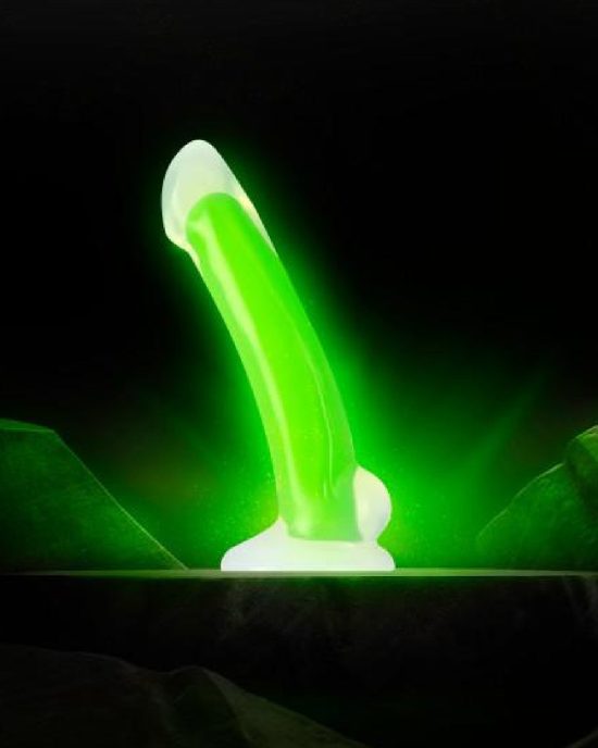 Neo Elite Glow in the Dark Omnia 7 Inch Dual Density Dildo Green 1