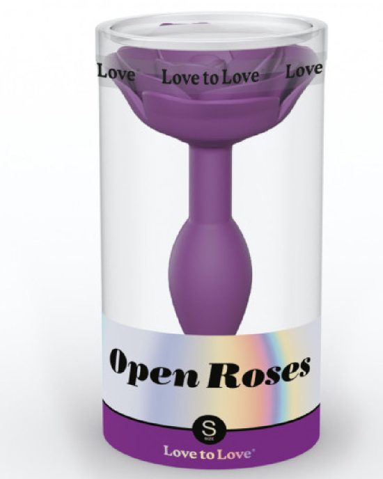 Open Roses Small Silicone Anal Plug Purple