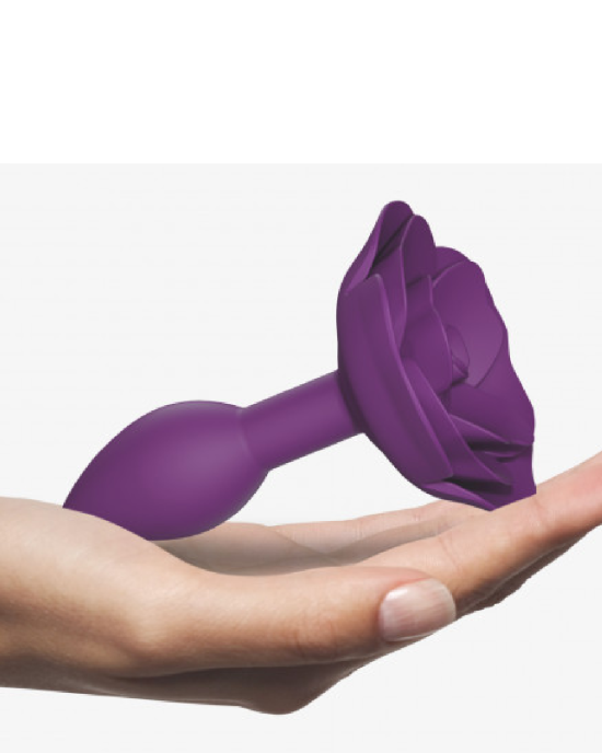 Open Roses Small Silicone Anal Plug Purple