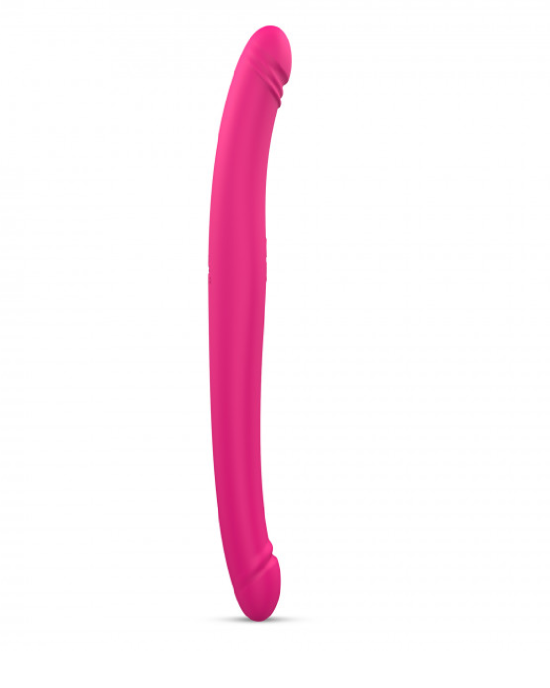 Orgasmic Double Duo 16.5 Inch Vibrating Thrusting Pink Dildo 2